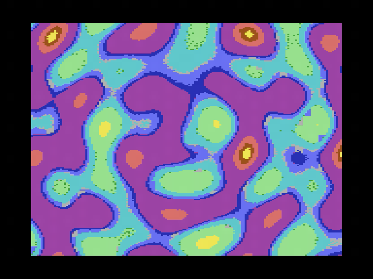 Figure 3-2. A plasma field, quantized to four colors per cell.