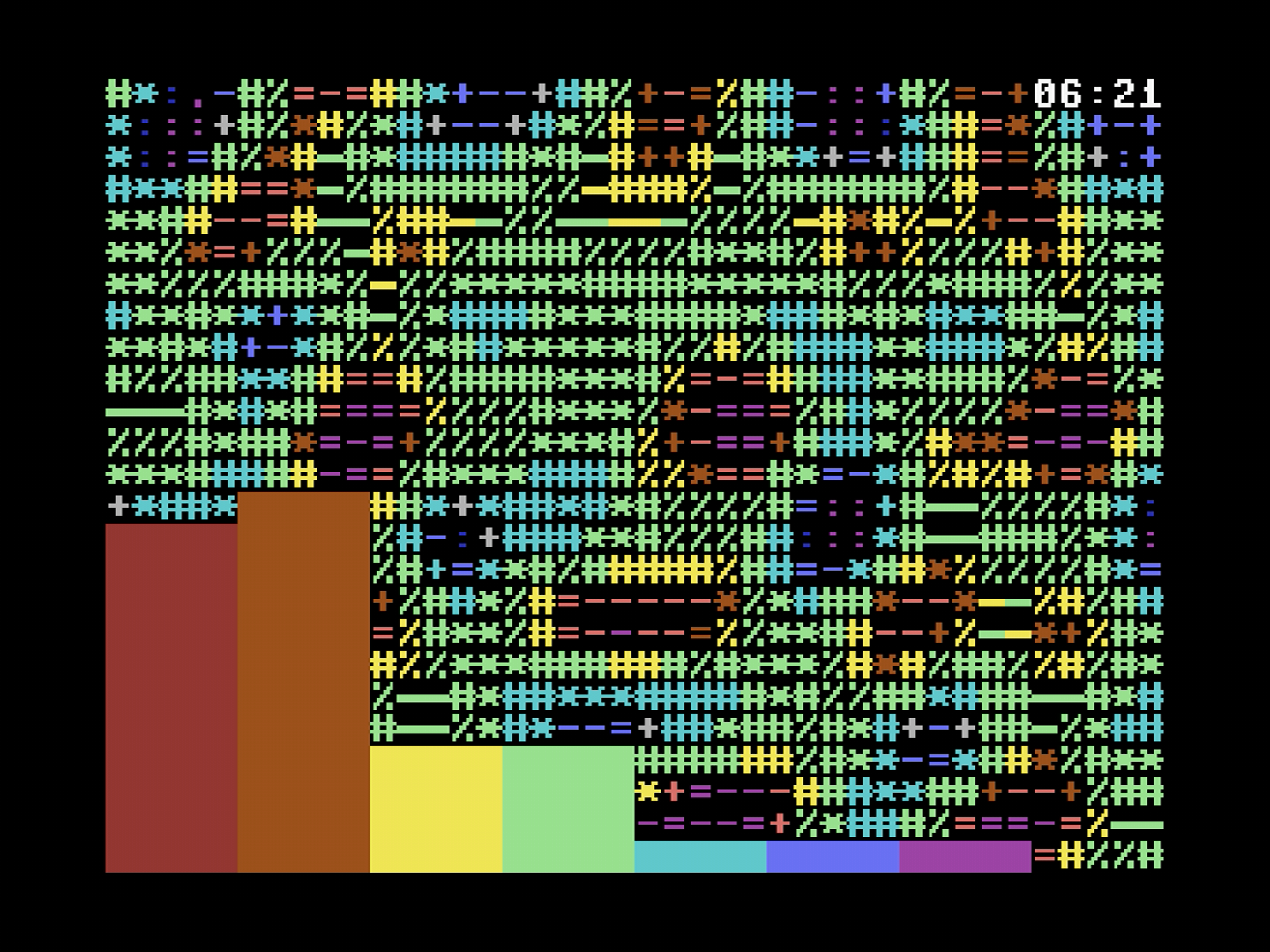 Figure 4-2. A slideshow carrying a clock and a spectrum analyzer.